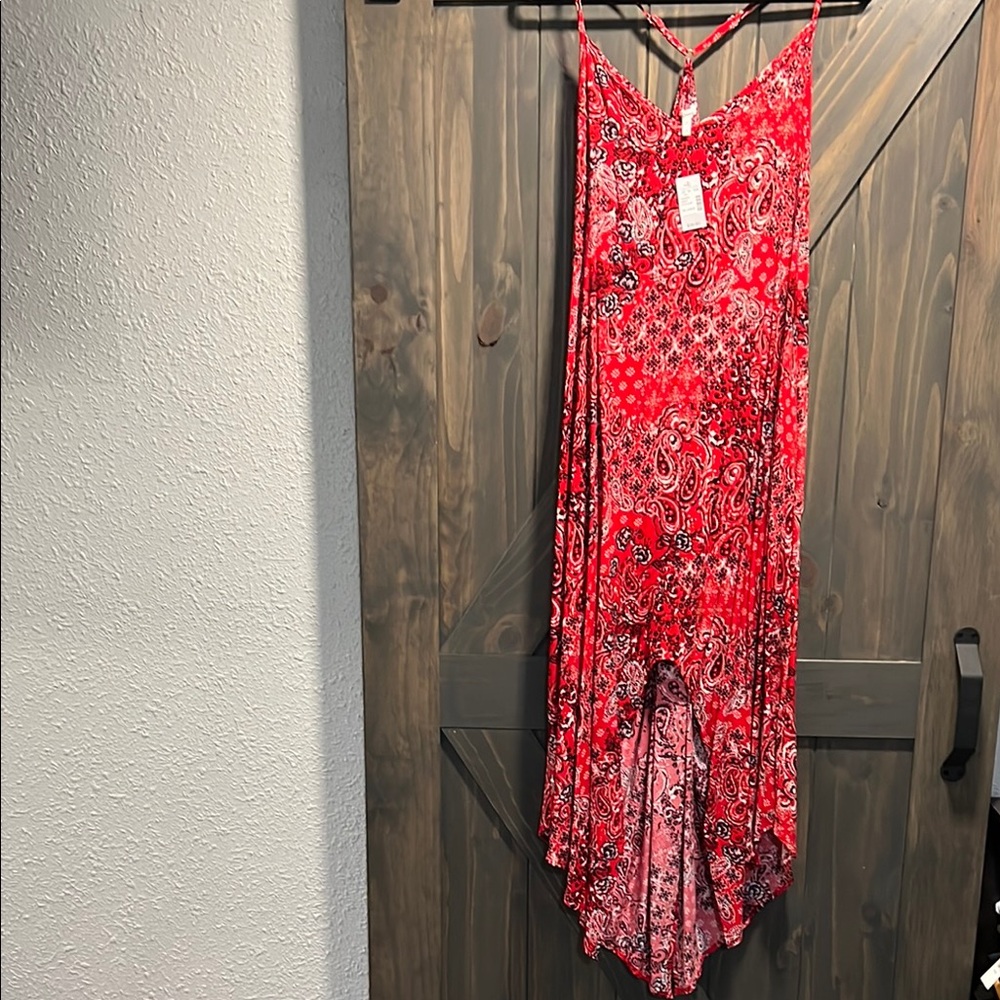 Red Paisley Maxi Dress